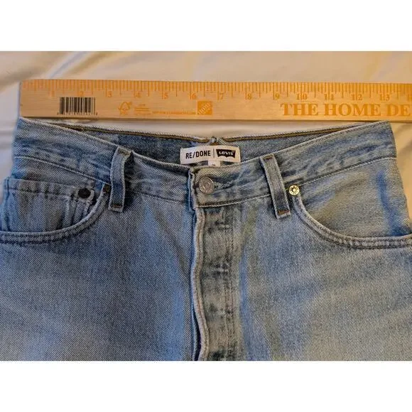 RE/DONE Levi's High Rise Ankle Crop (HRAC) Reconstructed Jeans - 25 - Picture 8 of 16